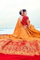 Gorgeous Yellow Banarasi Art Silk saree