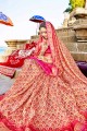 Impressive Pink & Cream Cotton Silk saree