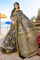 Indian Ethnic Black Cotton Silk saree