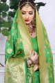 Dazzling Green Banarasi Art Silk saree