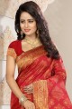 Excellent Red Kanjivaram Art Silk saree