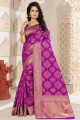 Magenta Pink Kanjivaram Art Silk saree