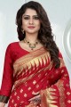 Latest Ethnic Red Banarasi Art Silk saree