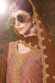 Ravishing Brown Soft Silk Patiala Suit