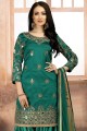 Exquisite Green Art Silk Patiala Suit