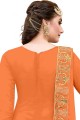 Beautiful Orange Modal Cotton Churidar Suit