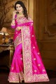 Stylish Fuschia Pink Art Silk saree