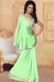Snazzy Light Green Georgette saree