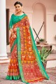 Appealing Orange Art Silk saree