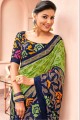 Indian Ethnic Green Art Silk saree