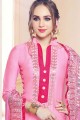 Adorable Pink Cotton Churidar Suit
