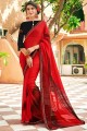 Lovely Red Georgette saree