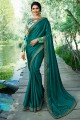 Latest Teal Green Soft Silk saree