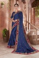 Fashionable Blue Art Silk saree