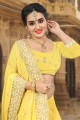 Magnificent Yellow Georgette saree