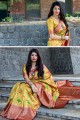 Fascinating Yellow Art Silk saree