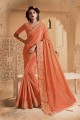 Appealing Peach Fancy Silk saree