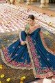 Divine Blue Soft Silk saree