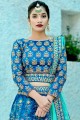 Stunning Blue Art Silk Lehenga Choli