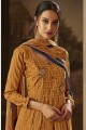 Indian Ethnic Beige Cotton Palazzo Suit