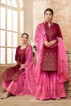 Classy Magenta Pink Art Silk Palazzo Suit