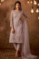 Stunning Lilac Net Palazzo Suit