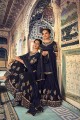 Indian Ethnic Navy Blue Satin Georgette Palazzo Suit