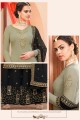 Delicate Pastel Green Georgette Palazzo Suit