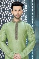 Pista Green Banglore Silk Ethnic Wear Kurta Kurta Pajama