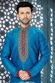 Blue Banglore Silk Ethnic Wear Kurta Kurta Pajama