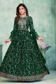 Anarkali Suit in Green Embroidered Georgette