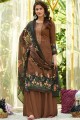 Brown Cotton Sharara Suit