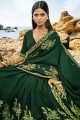 Latest Ethnic Green Art silk Saree