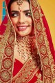 Latest Red Art silk Bridal Saree