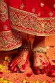 Latest Red Art silk Bridal Saree