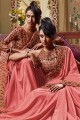 Ravishing Pink Art silk Saree