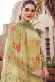 Light olive  Silk and viscose Palazzo Suit