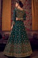 Rama green Net Eid Anarkali Suit