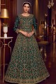 Rama green Net Eid Anarkali Suit