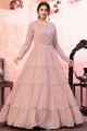 Light pink Georgette Gown Dress