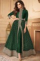 Green Faux georgette Anarkali Suit