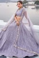 Lavender  Silk Wedding Lehenga Choli