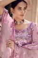 Impressive Lilac Soft net Party Wear Lehenga Choli