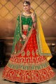 Lovely Red Satin and silk Bridal Lehenga Choli