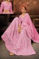 Divine Pink Net Party Wear Lehenga Choli