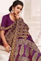 Purple Silk Wedding Saree