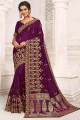 Purple Silk Wedding Saree