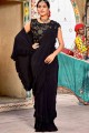 Black Silk Wedding Saree