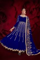 Royal blue Georgette Anarkali Suit