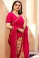 Admirable Pink Georgette Saree